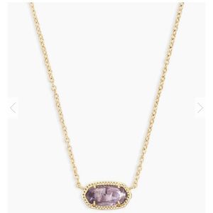 NEW Kendra Scott Elisa Gold Amethyst Necklace